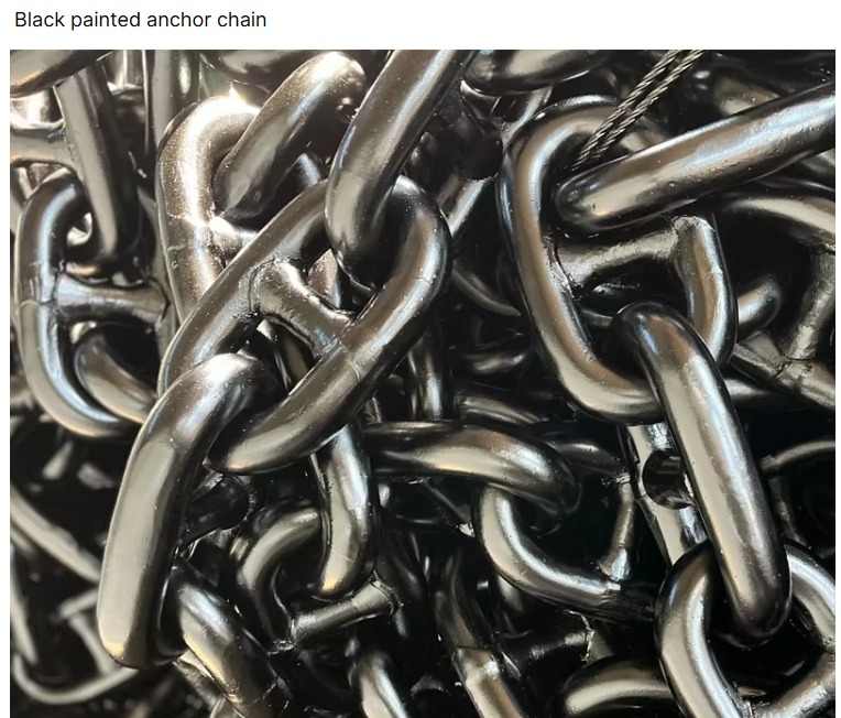 Black painted anchor chain for Boats Marine Hardware