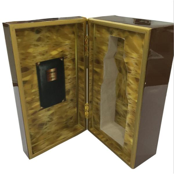 Elegant Custom Printed Wine Boxes with Gold Logo Eco Friendly Storage