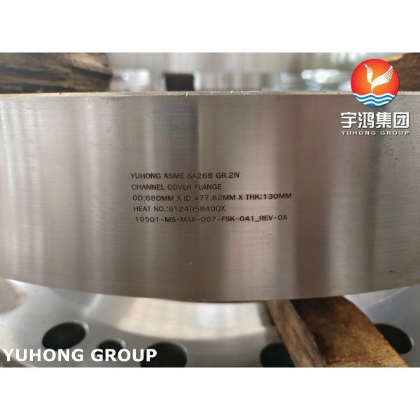 Forged Carbon Steel Channel Cover Flange | ASME SA266 Gr.2N, 630mm OD | For Shell & Tube Heat Exchanger Service