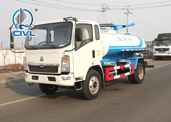 6x4 12m3 SINOTRUK HOWO 336hp Sewage Pump Truck With Safety Belts Tires12.00R20 With Middle lifting and Rear Cover