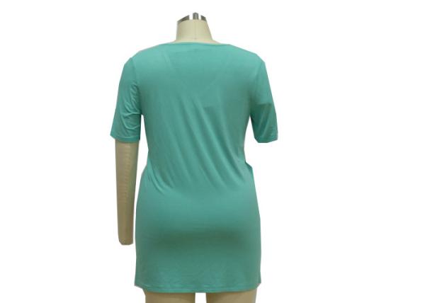 1/2 Elbow Length Sleeve Women'S T Shirts , Women'S Loose V Neck T Shirts Multi Colored