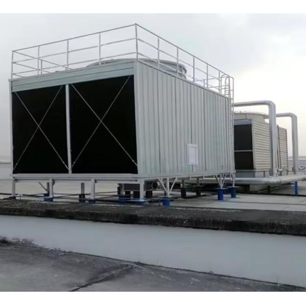 FRP Alta eficiencia Calidad Bajo ruido Industria Comercial Cuadrado de flujo cruzado Torre de refrigeración GRP Torre de refrigeración de agua