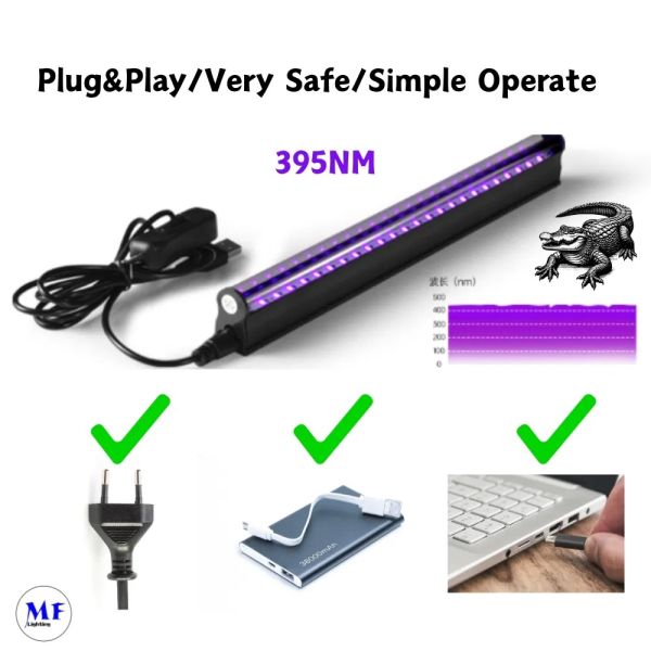 Factory Price 25W EU Us Standard Fluorescent Tube PC Alu. IP43 Nail Money Checking Ambient Atmosphere Scenario LED UV Light Light