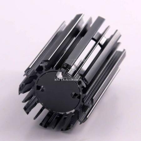 Black / Steel Gray Heat Sink Aluminum Profiles Good Thermal Conductivity