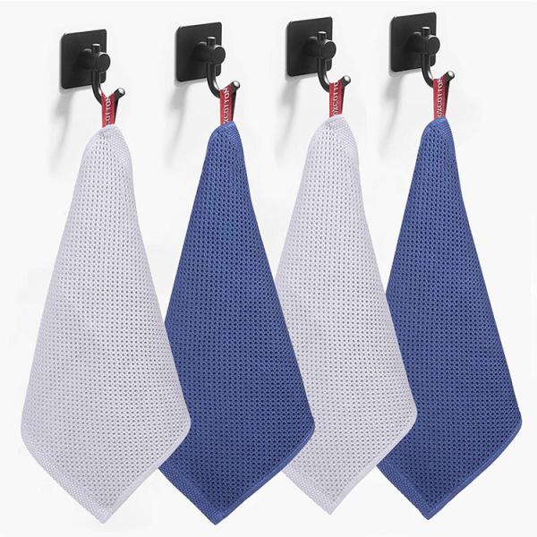 Cotton Waffle Weave Kitchen Dish Cloths Absorbent Quick Drying 12x12 Inches