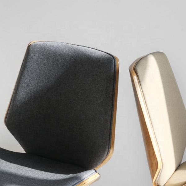 Commercial Economy Fabric Dining Chair with Solid Wood Legs and Modern Fabric Design
