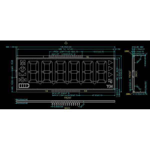 Тип панели STN отрицательный положительный LCD LCD высокой надежности изготовленный на заказ