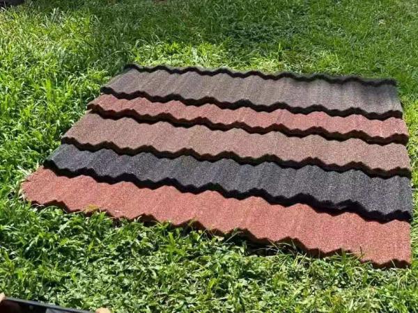 Building material colorful stone coated steel roof tiles / steel roofing tile sheet