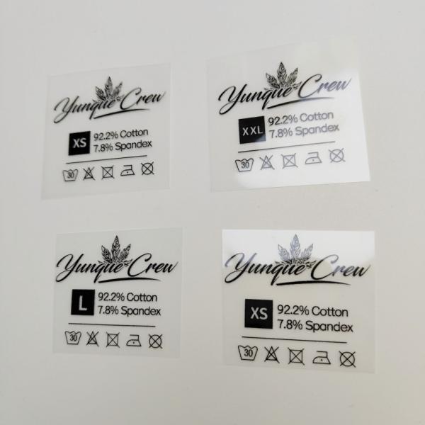 Ultra-soft tagless heat transfer labels for sensitive skin, custom neck label printing for t-shirt