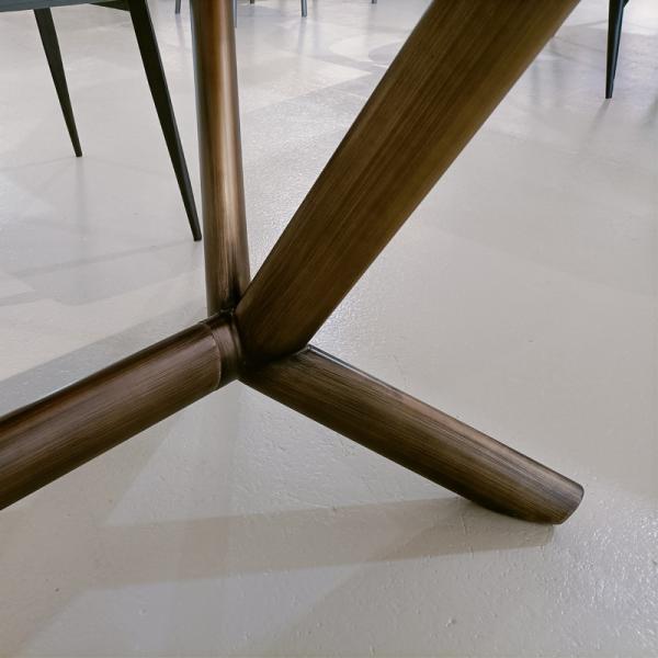Italian Minimalist Ceramic Marble Extending Dining Table Geometric 8 Seat