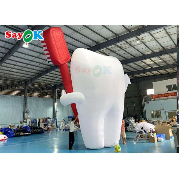White 6m Inflatable Cartoon Characters Giant Teeth Promotion Products Inflatable Model