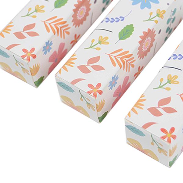 Logotipo personalizado Imprimido Tub End Kraft Paper Box para embalaje de lápiz labial cosmético Gloss labial