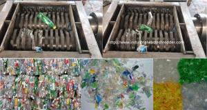 Do eixo duplo Waste da máquina Shredding do plástico do pacote das garrafas