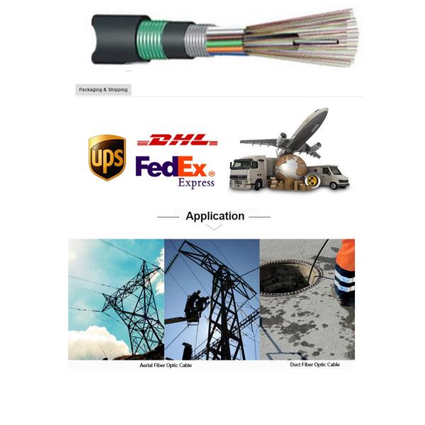 4/8/12 Core Non Metallic Reinforced Electrical Cable Buried Double Sheath GYFTA53