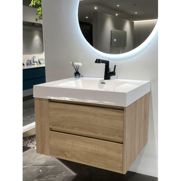 Customized Width Modern Wood PVC Bathroom Vanity Furniture for Waterproof Solutions