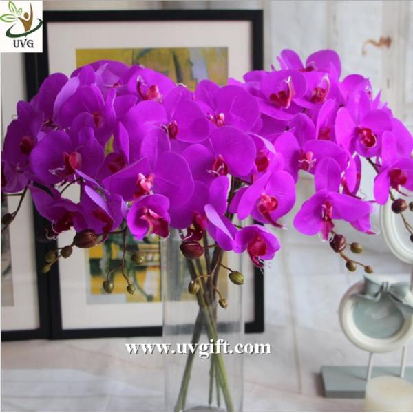 UVG Latex high quality artificial flowers orchid for wedding decoration table centerpiece
