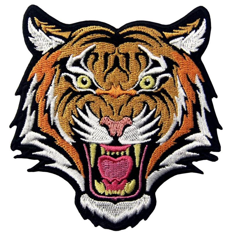 Custom Design Tiger Embroidery Patch for Garments Eco-Friendly Fabric and PU Made From Durable Felt Material