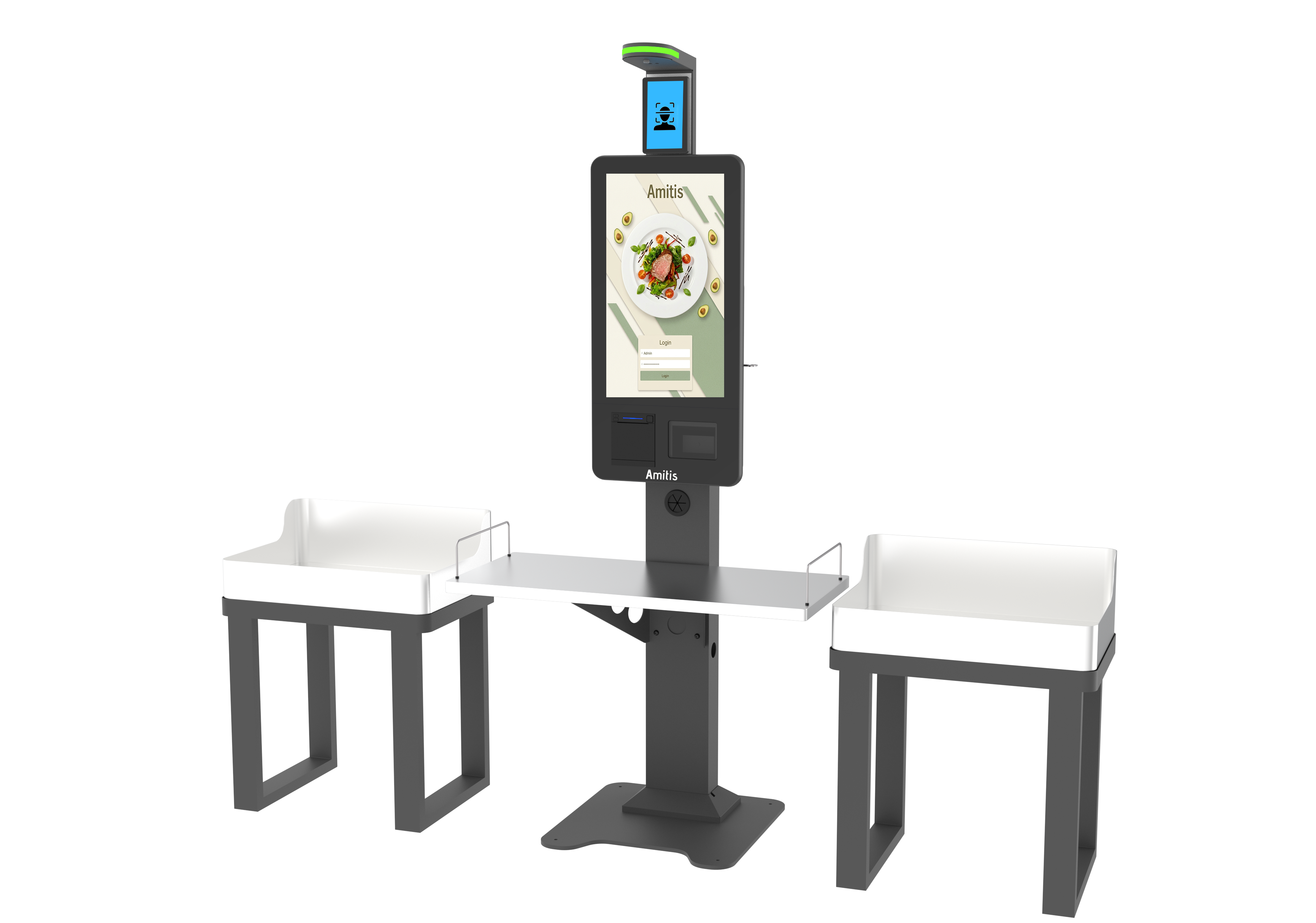 POS System Powered By i5-1235U 21.5 Aluminum Touch Screen Kiosk For Retail Self Checkout