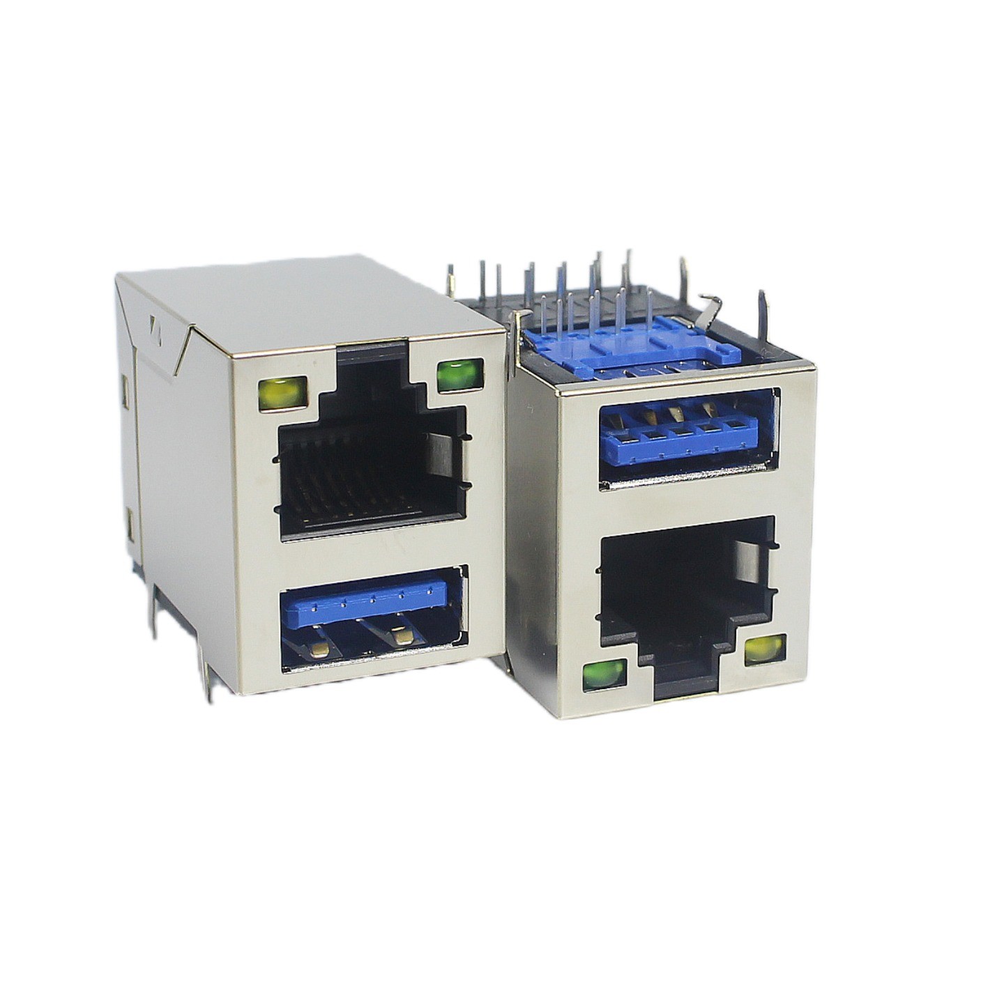 PBT Black 3.0 USB PCB Connector Type A женский с RJ45 наложенным
