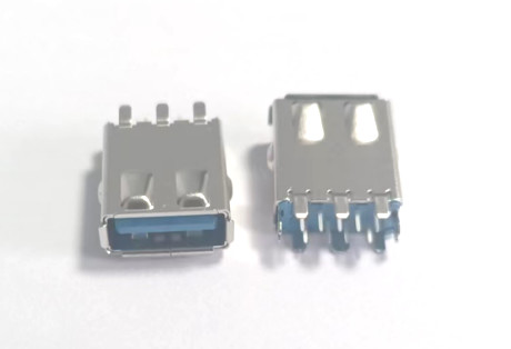 Through Hole Customized Low Profile RJ45 , Tab Up Female Lan Connector