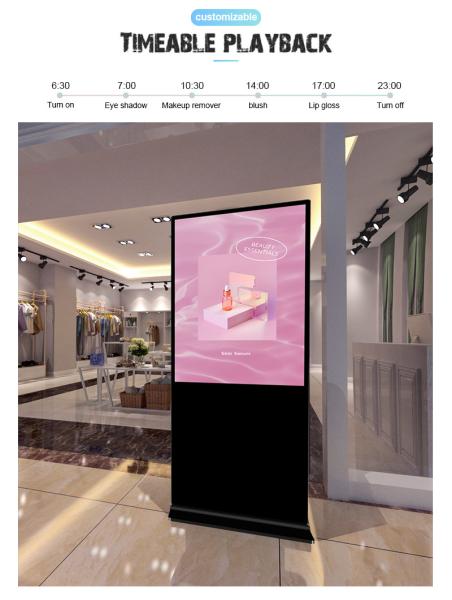 Video 3D HD Display interactivo Reproductor de publicidad Reproductores de LCD 75 pulgadas Totem Digital Signage Quiosco Centro comercial