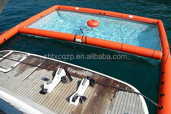 Hot Sale High Quality Outdoor Inflatable Floating Water Park Swimming Pool with Net/floating Swimming Pool for Sale