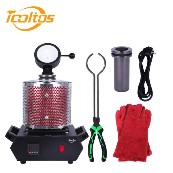 Tooltos 1800W Digital Protective Grid Automatic Gold Electric Melting Furnace For 1/2/3kg