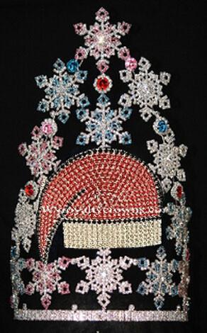 Custom snowman rhinestone crowns custom christmas pageant crowns pageant crowns wholesale crysrtal tiaras crowns
