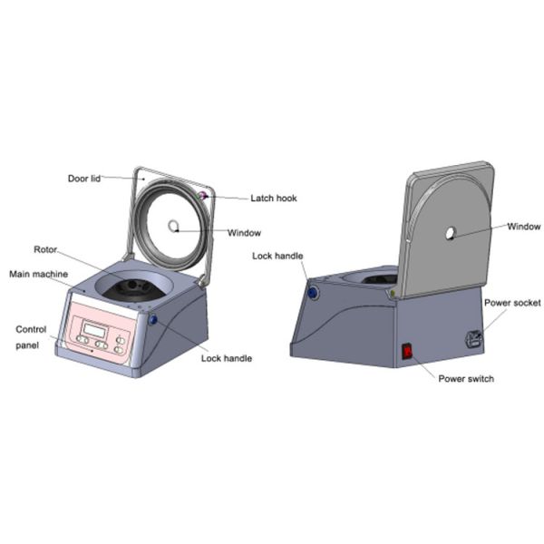 Portable PRP Centrifuge Machine with 4000 RPM and 1980xg RCF for Medical Use
