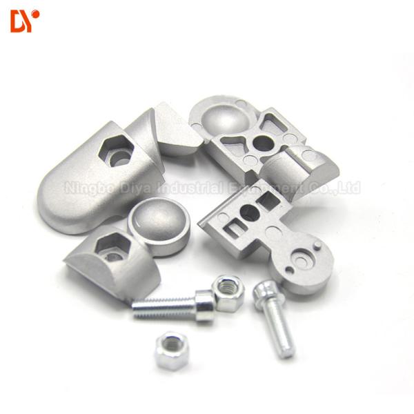 Sandblasting Metal Pipe Connectors / Aluminium Alloy ADC12 Pipe Rack Joint