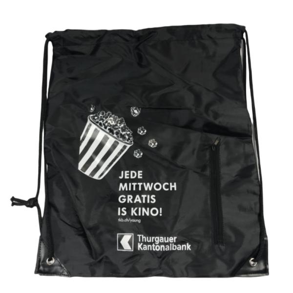 Custom Made Polyester Drawstring Bags With Zip Pouch For Sports Outdoor