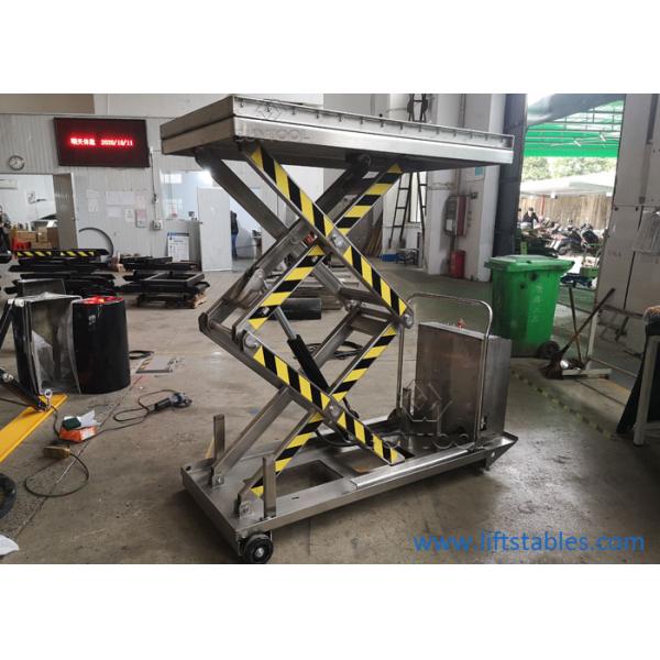 Электрическая мобильная таблица подъема паллета нержавеющей стали с роликами в поле 1220x610mm еды