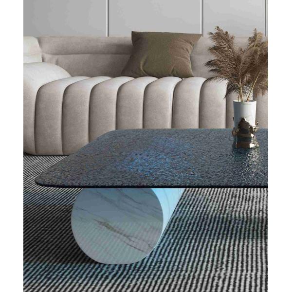 Стиль светлого роскошного мраморного круглого верхнего сегмента комнаты прожития журнального стола творческого дизайнерский