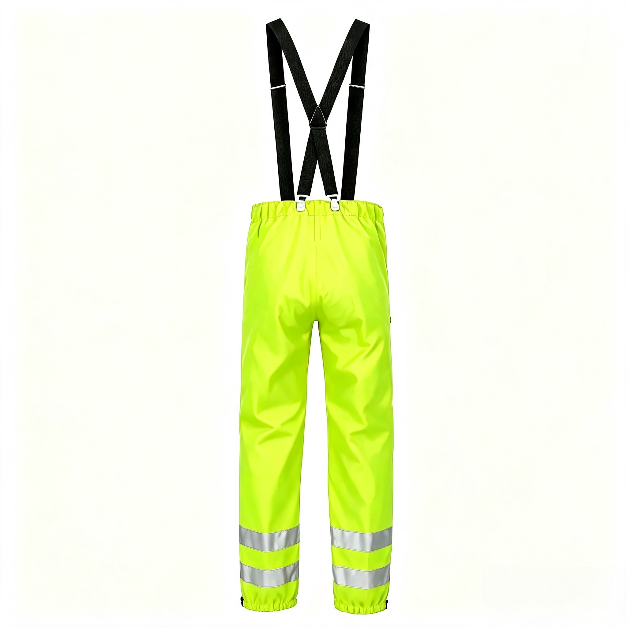 Water Jetting High Visibility Bib Overalls Adjustable Waistband Heavy Duty Waterproof Coveralls Impact Resistant