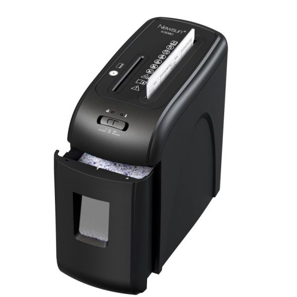 P5 8 Sheets Micro Cut Paper Shredder 16 Liter Pull-out Bin,Silent 55dB,8 Mins Shredding Time,CD,Credit Card Shredding,LED Indication