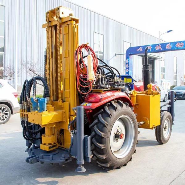 Tractor Type Four Wheel Mobile Drilling Rig For Rural And Civilian Drilling Rigs