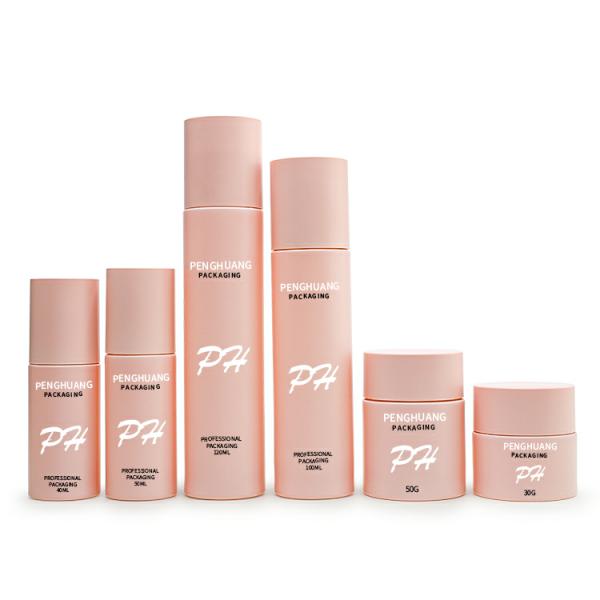 Опарникы 30g 50g сливк стороны рта косметического стеклянного пинка контейнера опарника сливк изготовленные на заказ глубокие