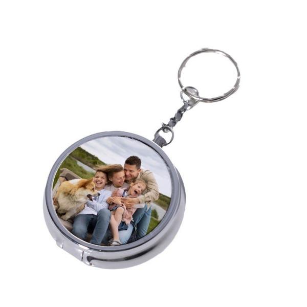 Boîte ronde de pilules de sublimation avec insert en aluminium pour l'impression par sublimation