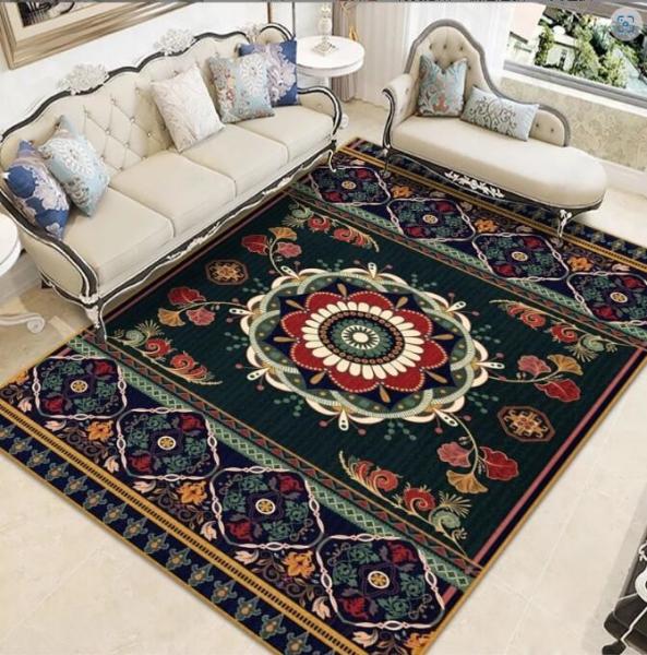 Home Chinese Classical Soft Velvet Mat Living Room Floor Carpets Large Area Carpet Thickened