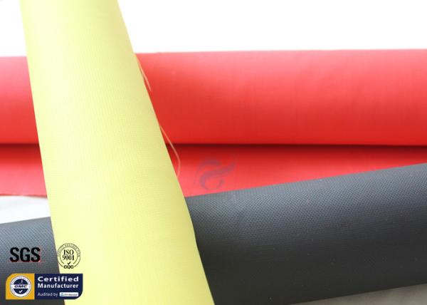 Cortinas revestidas acrílicas da cobertura da soldadura do amarelo 550℃ da tela 490GSM da fibra de vidro