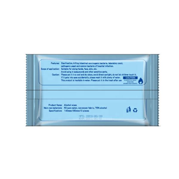 Antibacterial 75% Alcohol Cotton Pad Alcohol Cleaning Wet Wipes for Facial Hand