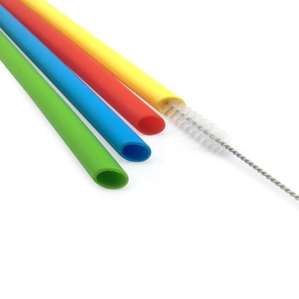 Diameter 0.85cm Silicone Reusable Drinking Straws Flexible And Resistant For Tumbler