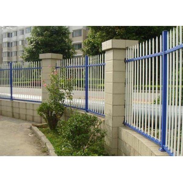 Protective Zinc Steel Fence , Spear Top Fencing For Factory / School / Villa