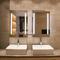 Decoração de parede Quadrado Led Banheiro Espelho Personalizado Para Luxo Hotel/Casa