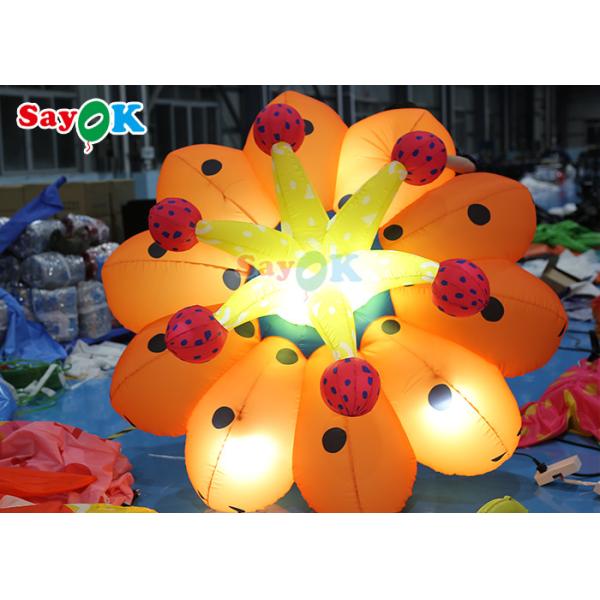 заводы приведенные цветка ткани 190T Оксфорда раздувные для освещения украшения свадьбы