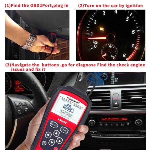 2.8 Inches  Auto Engine Code Analyzer Diagnostic Test Machine For Cars I/M Readiness Status