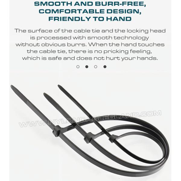 Brida de nylon con lengüeta inoxidable 400mm x 8mm, brida plástica ajustable de Ø9-108mm con diente metálico 550N (112 libras) para construcción naval