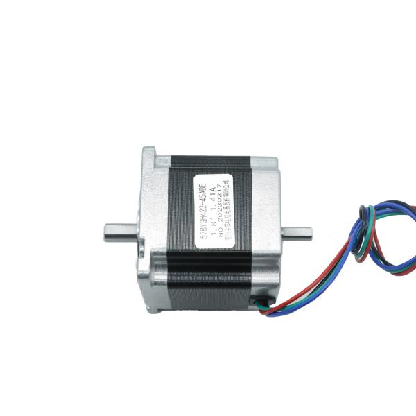 Nema23 57mm Double Output Shaft Hybrid Stepper Motor 1.41A 5.07V 1.25N.M
