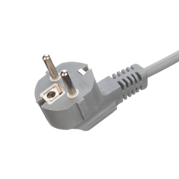 Euro Standard VDE Power Cord Cee7/7 Plug with Terminal Stripped Ended 16A/250V H05vv-f Pvc Flexible Cable Commercial
