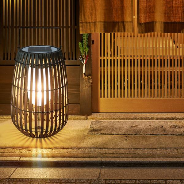 Portable Rattan Garden Solar Lights IP65 Water Resistant For Outdoor